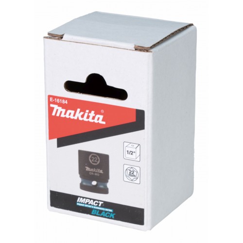 Makita E-16184 Steckschlüssel 1/2", Vierkant, IMPACT BLACK, 22mm = alt B-40191